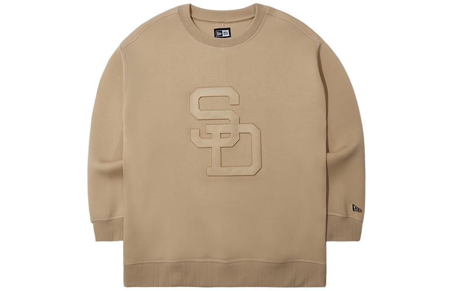 New Era SS24 MLB San Diego Padres Embroidered Logo Crewneck Sweatshirt Khaki Men 14187464