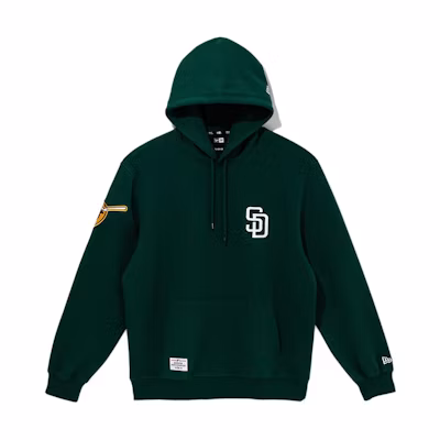 New Era SS24 MLB San Diego Padres Logo Embroidered Green Hoodie Men’s 14179204