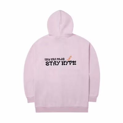 New Era SS24 Pink Cartoon Embroidered Zip-Up Hoodie Unisex 14187446