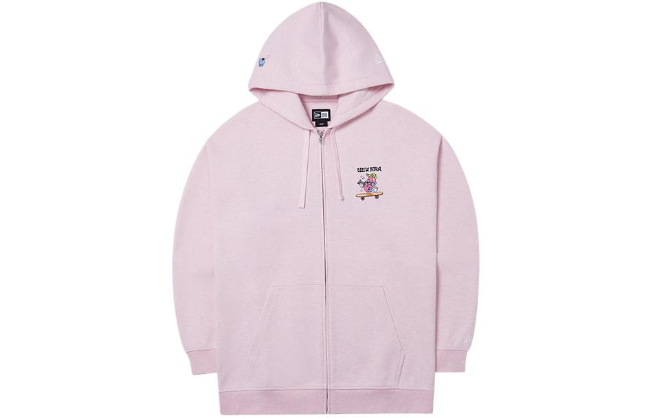 New Era SS24 Pink Cartoon Embroidered Zip-Up Hoodie Unisex 14187446 圖 3