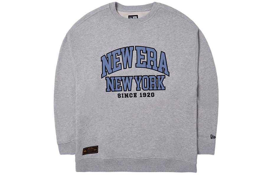 Order New Era SS24 Retro Minimalist Embroidered Pullover Sweatshirt Unisex Grey 14187463