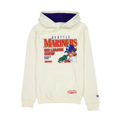 New Era SS24 Seattle Mariners Letter Cartoon Hoodie Beige Unisex 60505874
