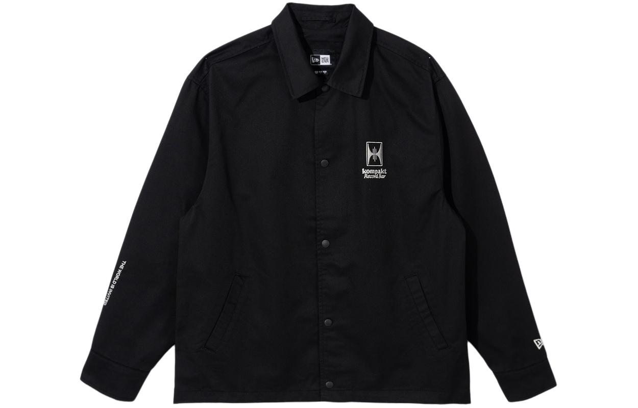 New Era SS24 Solid Color Letter Back Button Jacket Unisex Black 14339637