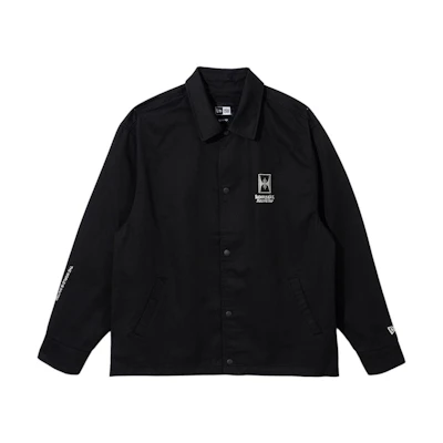 New Era SS24 Solid Color Letter Back Button Jacket Unisex Black 14339637