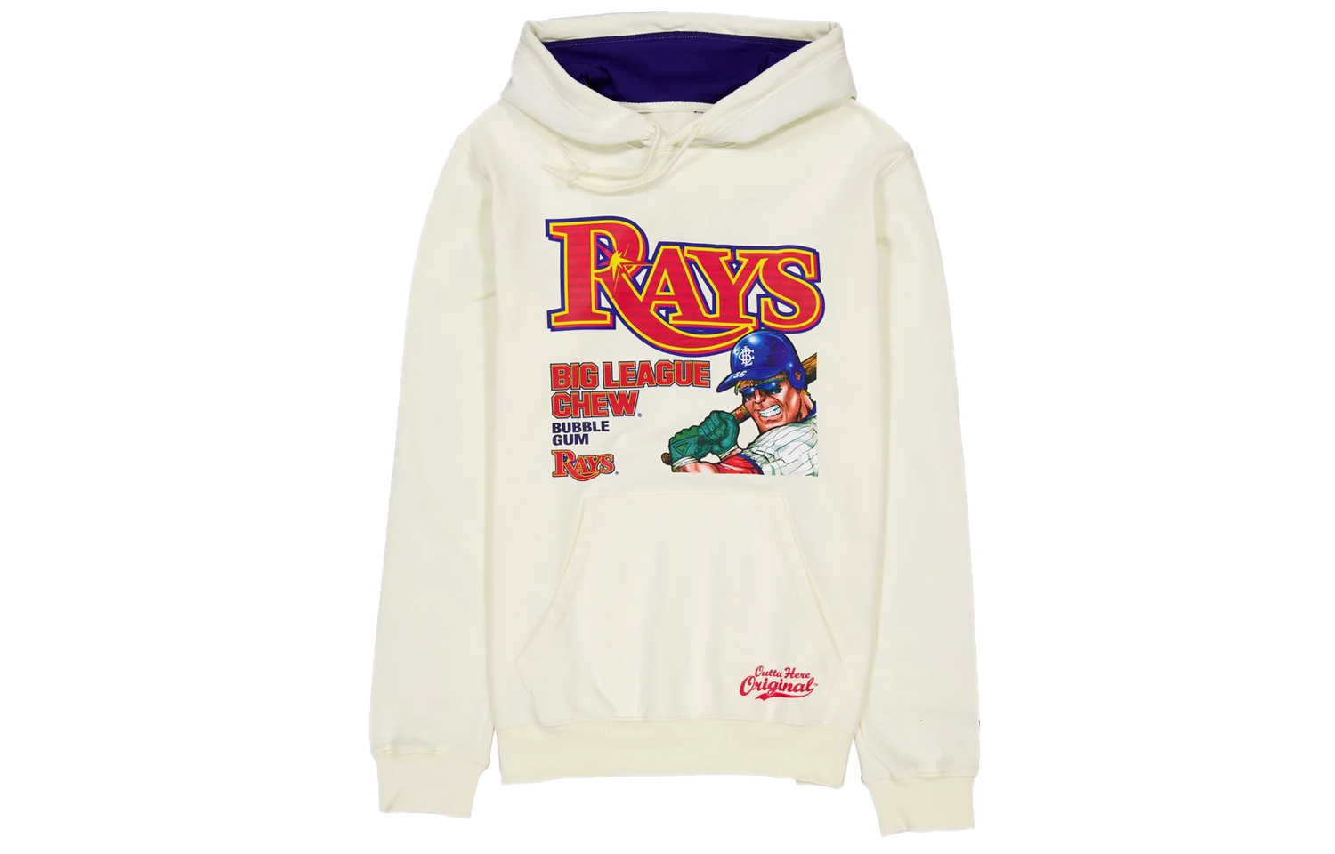 New Era SS24 Tampa Bay Rays Kangaroo Pocket Hoodie Beige Unisex 60505876