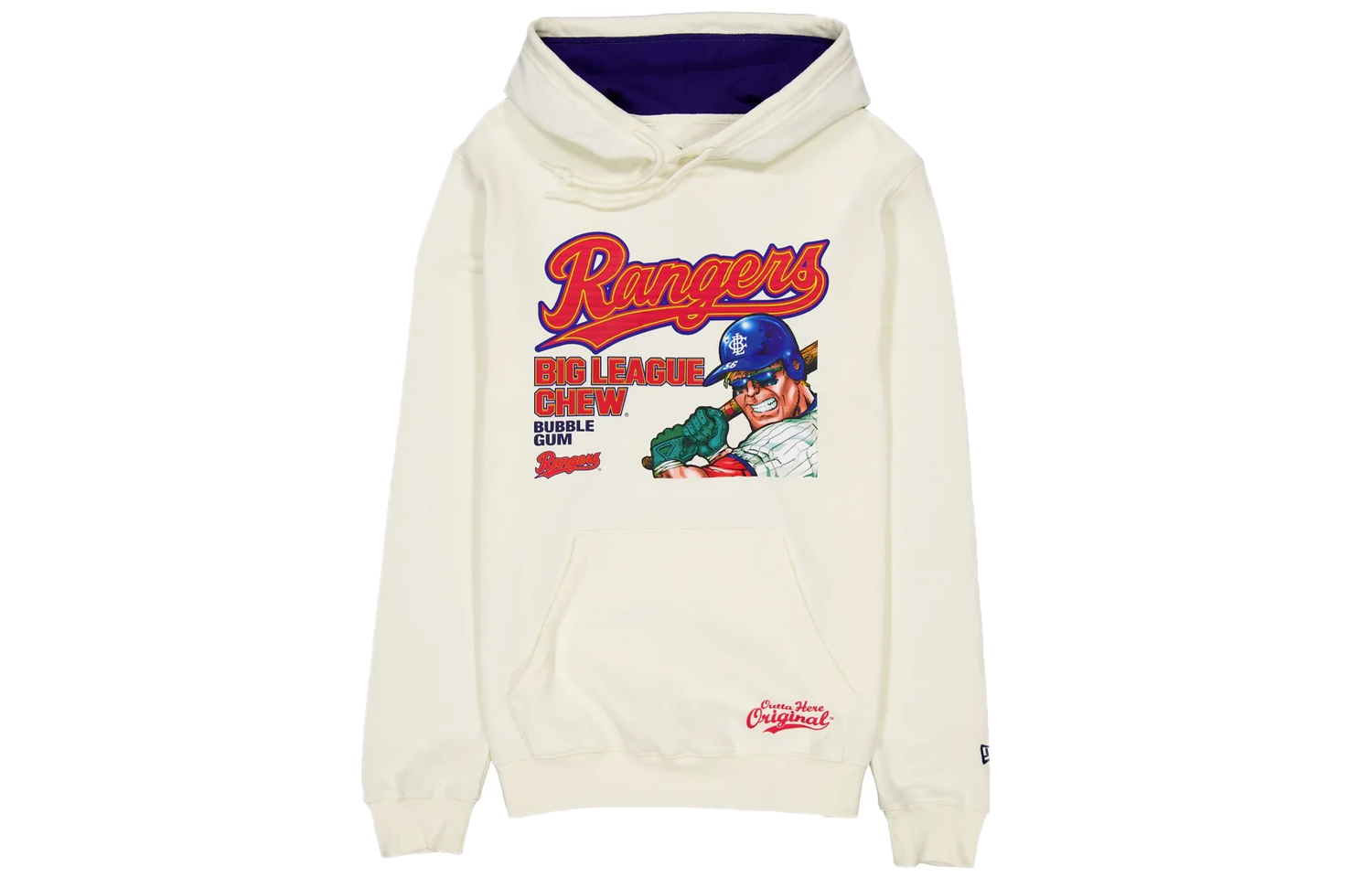 New Era SS24 Texas Rangers Kangaroo Pocket Graphic Hoodie Unisex Off-White 60505882