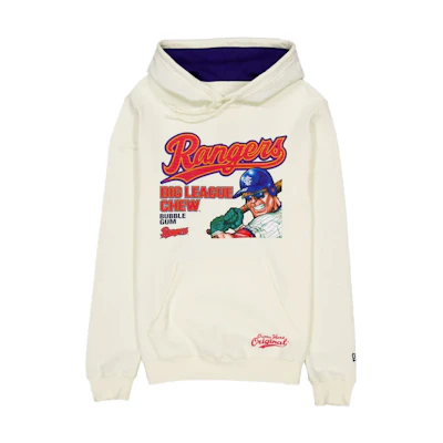 New Era SS24 Texas Rangers Kangaroo Pocket Graphic Hoodie Unisex Off-White 60505882