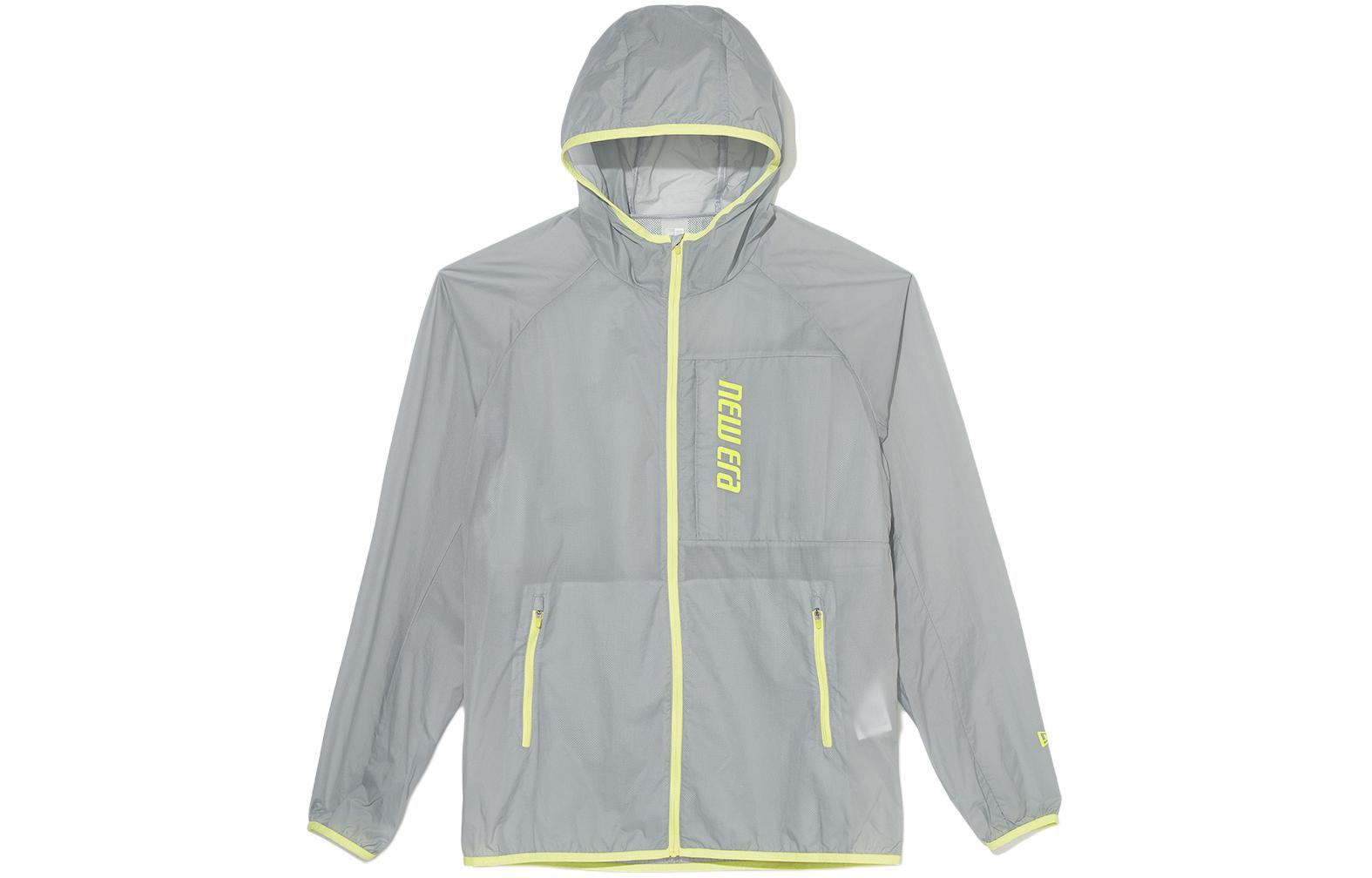 New Era SS24 Unisex Solid Color Packable Hoodie Jacket - Gray 12354344