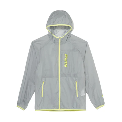 New Era SS24 Unisex Solid Color Packable Hoodie Jacket - Gray 12354344