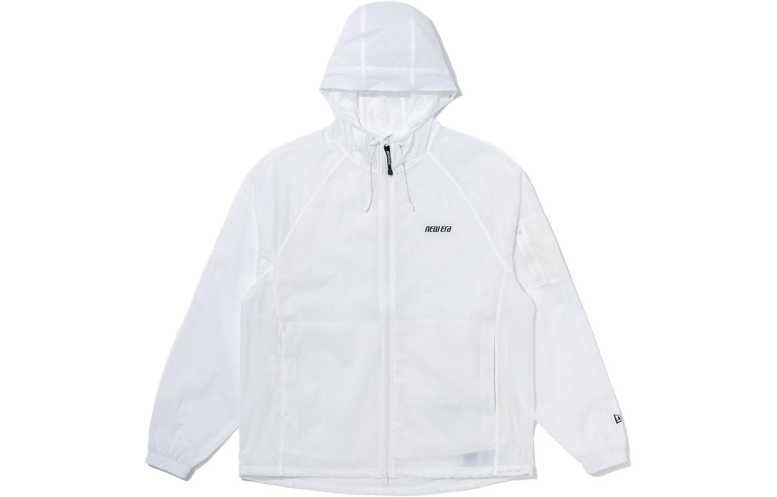 New Era SS24 White Raglan Hoodie Jacket with Letter Pattern 14179118