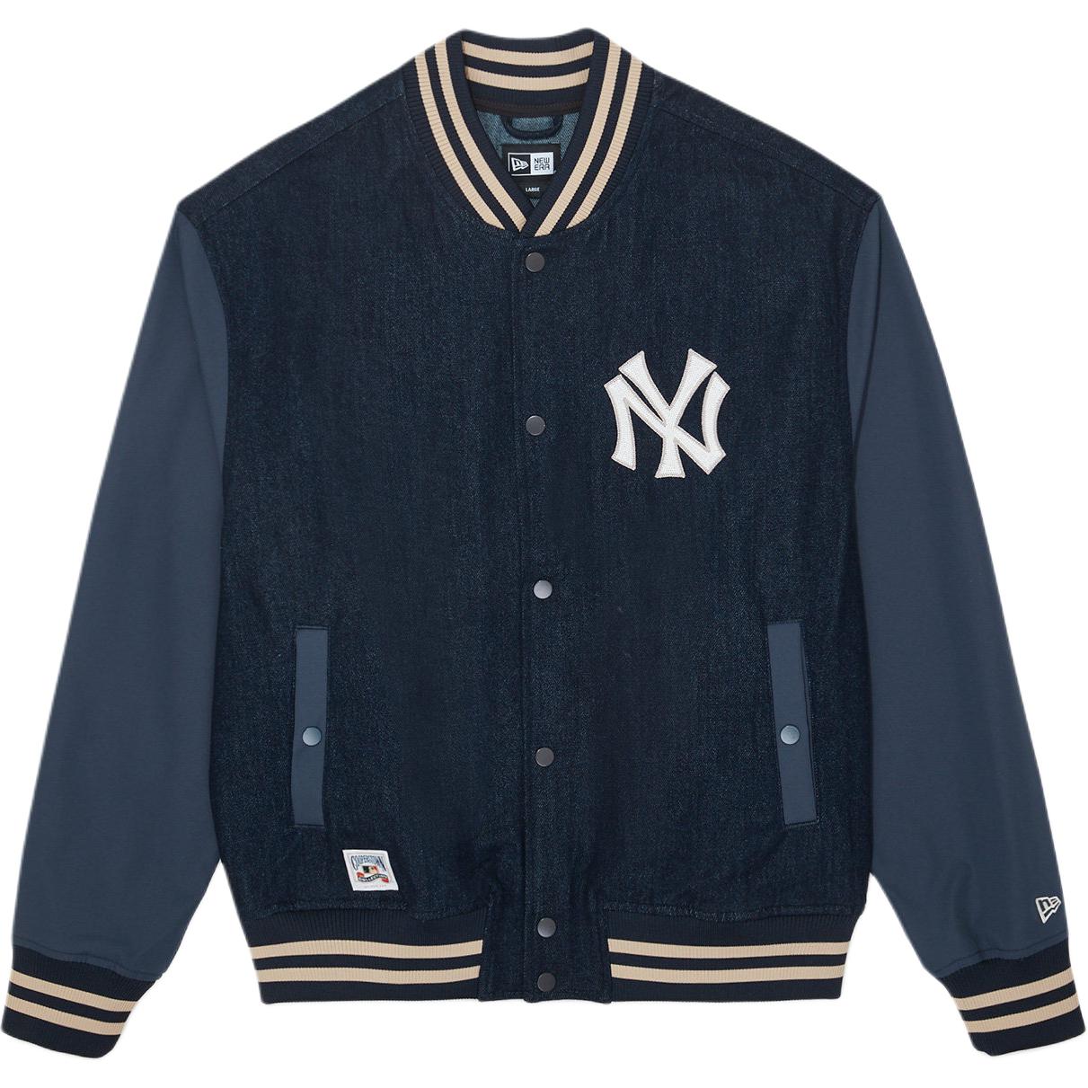 New Era SS26 MLB Yankees Denim Varsity Jacket Cartoon Animal Unisex Casual. 14905340
