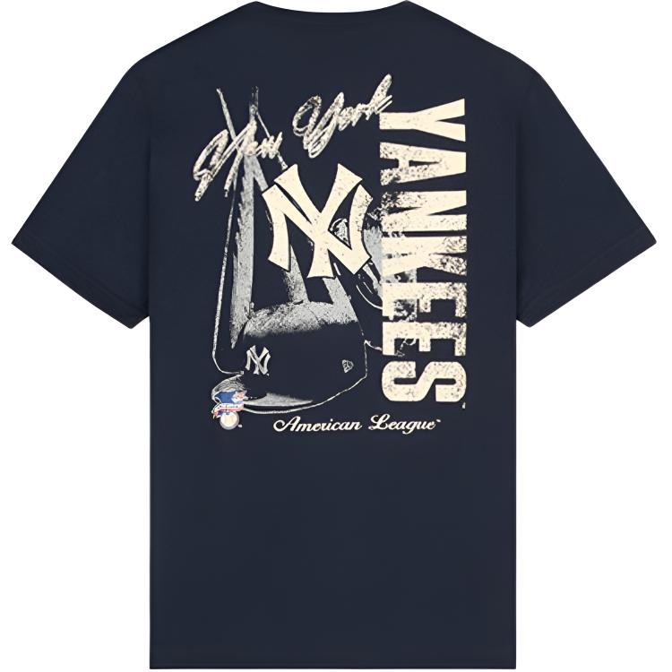 New Era SS26 MLB Yankees Unisex Casual Graphic Print Crewneck T-Shirt 14891380