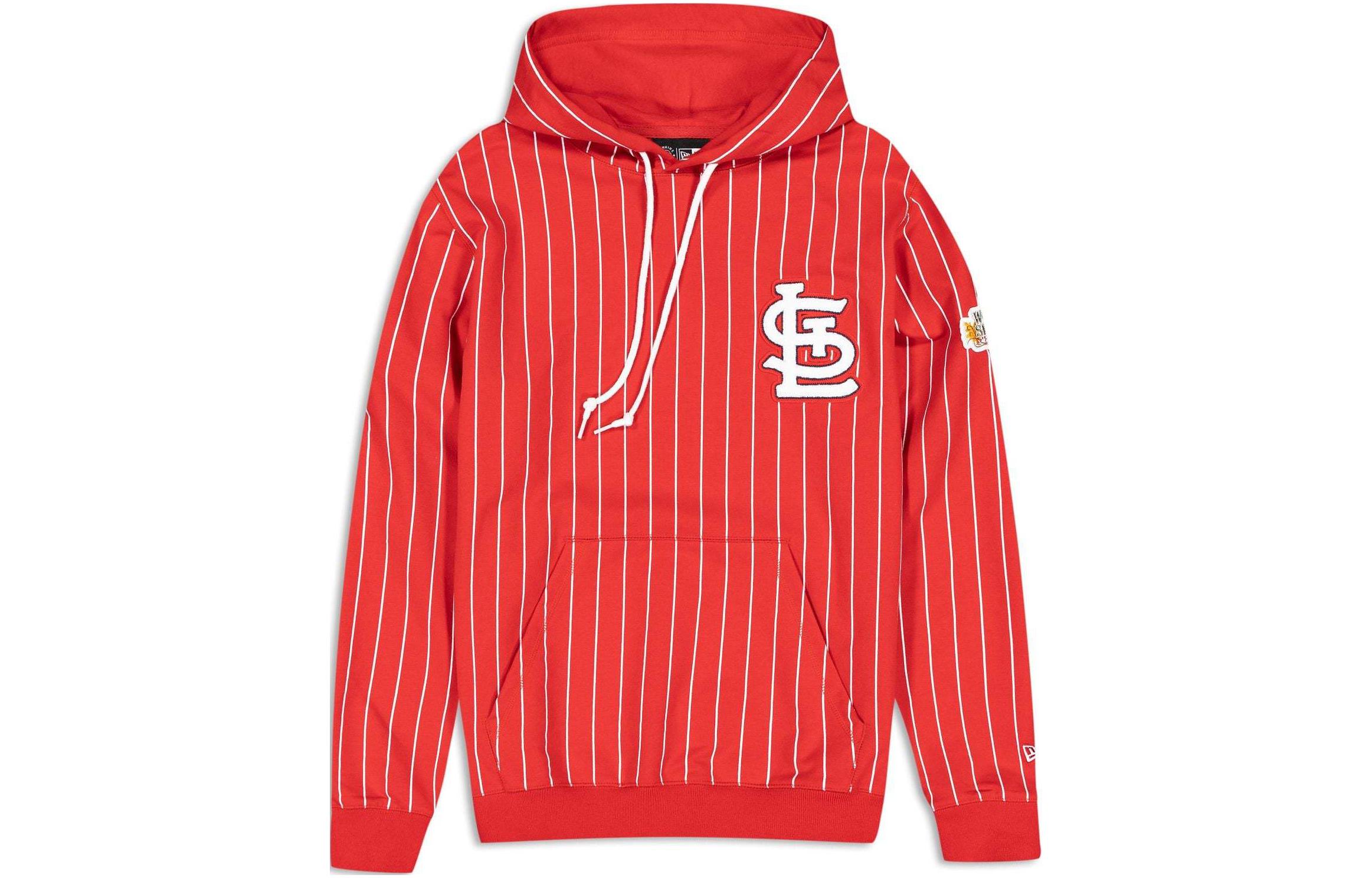 New Era St Louis Cardinals Pinstripe Hoodie Unisex Red 60431290