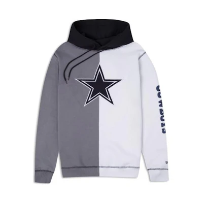 New Era Star Print Colorblock Hoodie - Gray 60395938