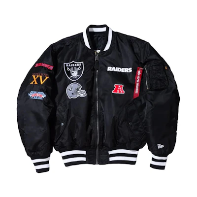 New Era Striped Letter Graphic V-Neck Zip Jacket Unisex Black 13276208