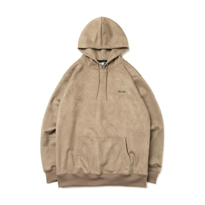 New Era Suede Pullover Hoodie Unisex Khaki 13330882