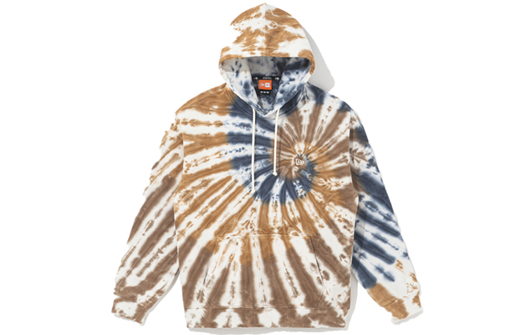 New Era Tie-Dye Pullover Hoodie Unisex Brown 12866486