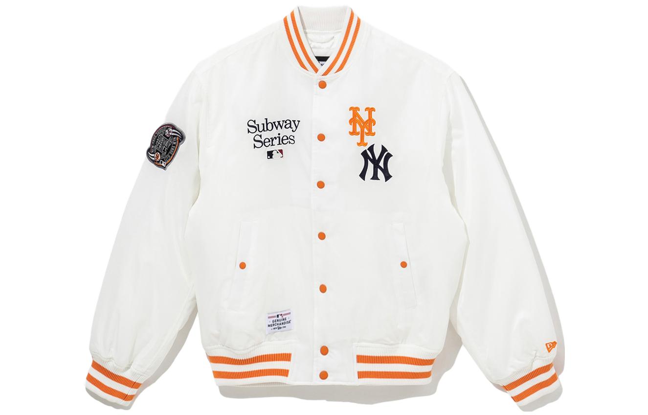 New Era Unisex Baseball Collar Casual Jacket White 13944730