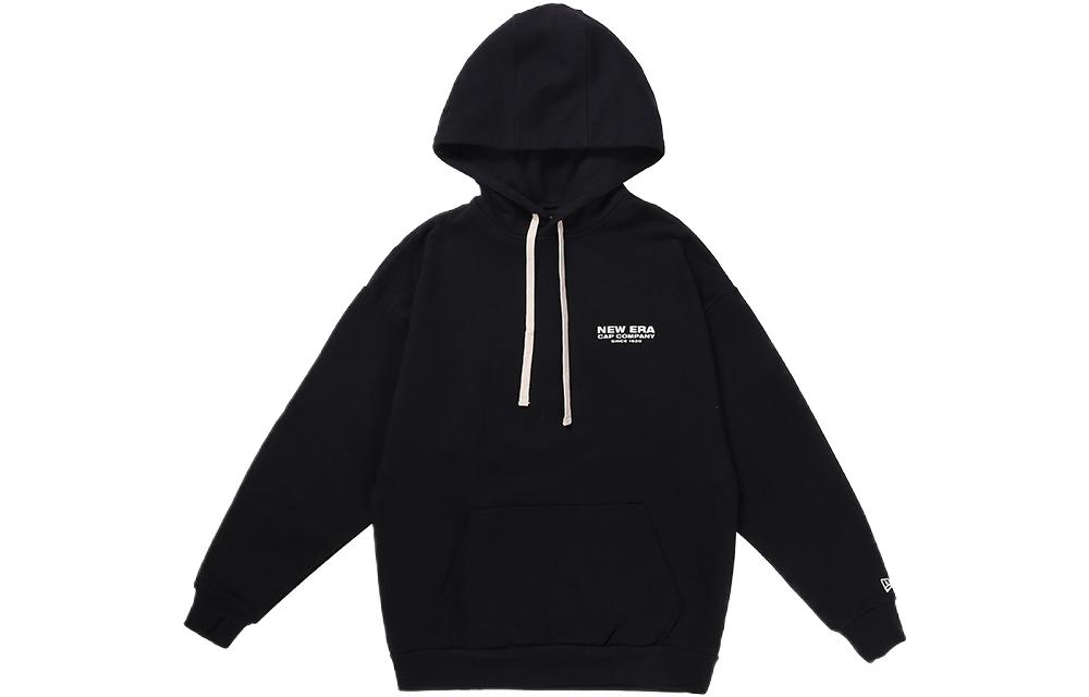 New Era Unisex Black Hoodie with Solid Logo Print 12568263