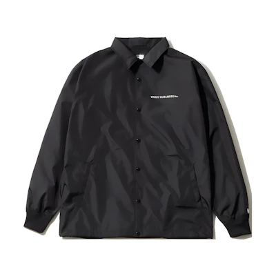 New Era Unisex Black Jacket: Solid Polo Collar, Long Sleeve, Letter Print, Pocket Design 12718204