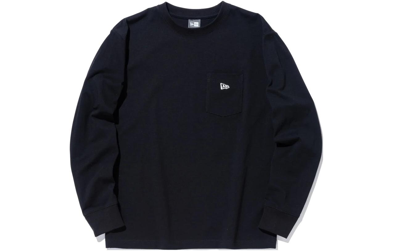 New Era Unisex Black Plain Crewneck Pullover Sweatshirt 13952728