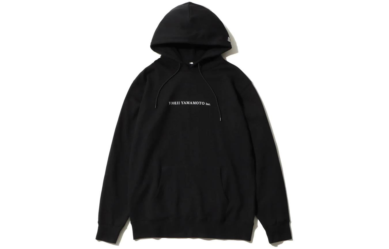 New Era Unisex Black Pullover Hoodie with Letter Design 12718206