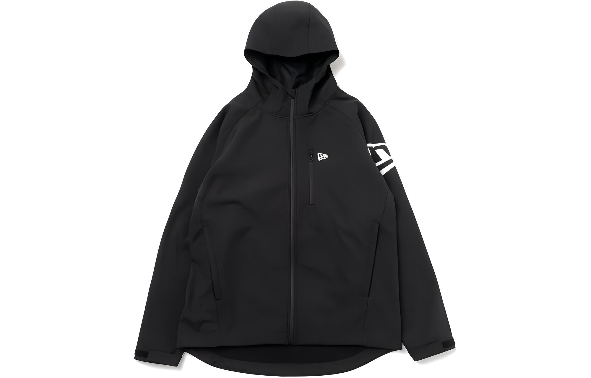 New Era Unisex Black Solid Color Hooded Zip-Up Jacket 12889367