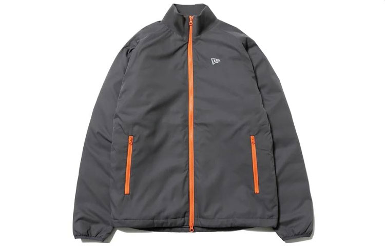 New Era Unisex Black Solid Color Letter Zip-Up Jacket Long Sleeve 12542736