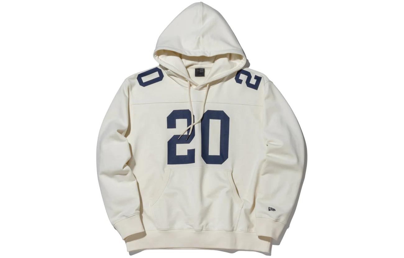 New Era Unisex Cotton Letter Print Hoodie White 14322513