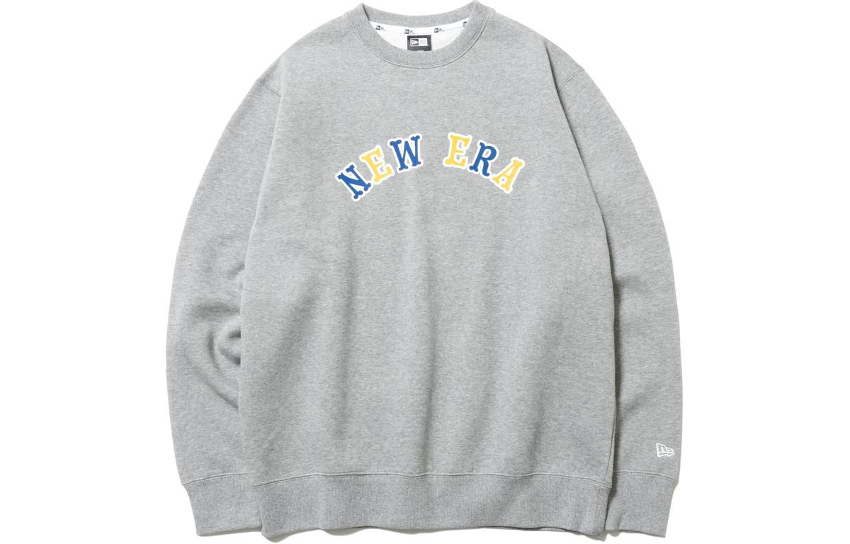 New Era Unisex Gray Letter Crewneck Long Sleeve Sweatshirt 12542744