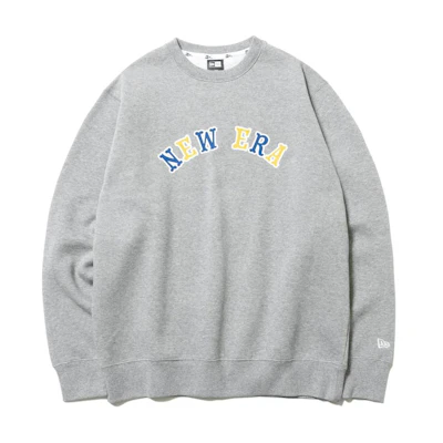 New Era Unisex Gray Letter Crewneck Long Sleeve Sweatshirt 12542744