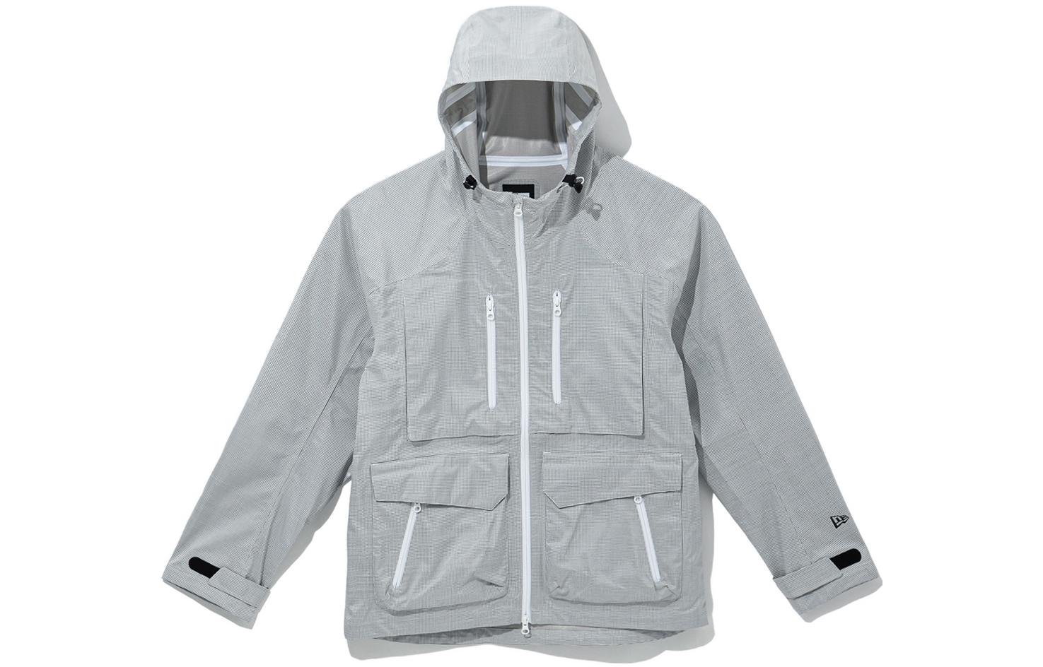 New Era Unisex Gray Long-Sleeve Hoodie Jacket with Zipper and Pockets 13338604