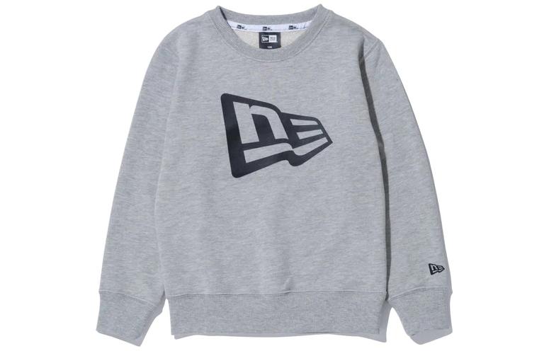 New Era Unisex Grey Letter Crewneck Pullover Long Sleeve Sweatshirt 12108259