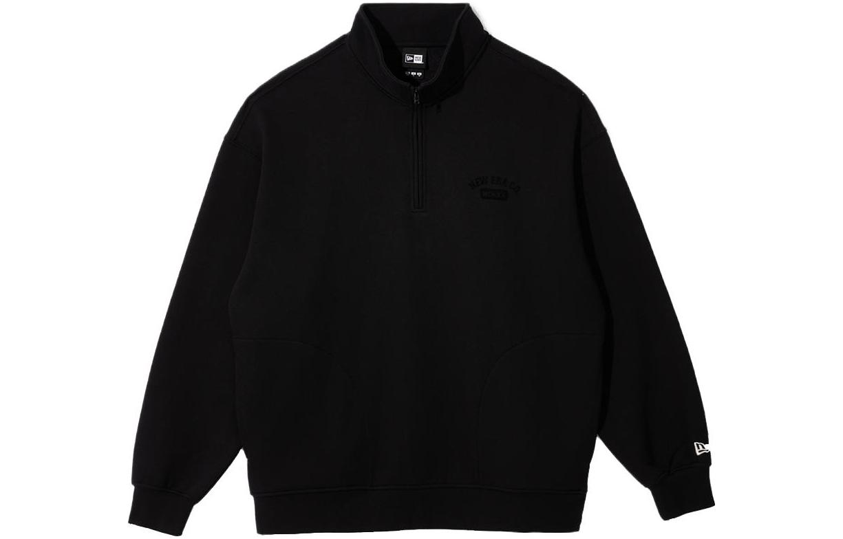 New Era Unisex Half-Turtleneck Solid Pullover Long-Sleeve Sweatshirt Black 13781191