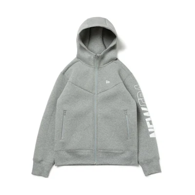 New Era Unisex Logo Print Hoodie with Dual Pockets - Grey 13755350