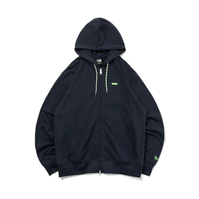 New Era Unisex Navy Blue Hoodie Zip-Up Loose Fit Jacket 14109076
