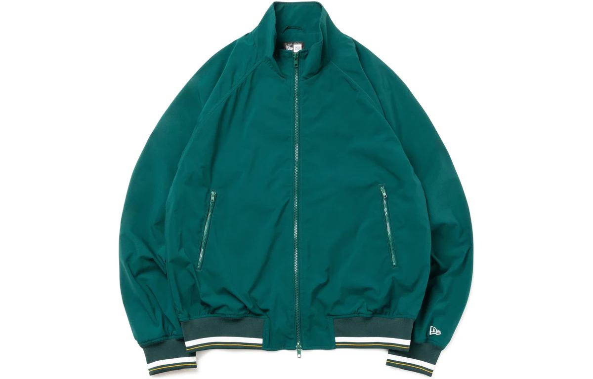 New Era Unisex Nylon Ripstop Stand Collar Jacket Army Green 13516897