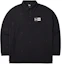 Buy New Era Unisex Oversized Embroidered Logo Polo Collar Black Sweatshirt 13789150