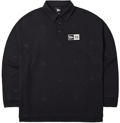 New Era Unisex Oversized Embroidered Logo Polo Collar Black Sweatshirt 13789150 Order New Era Unisex Oversized Embroidered Logo Polo Collar Black Sweatshirt 13789150