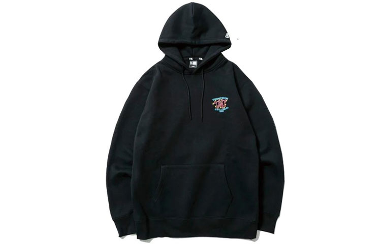 New Era Unisex Oversized Hoodie with Logo Embroidery in Black 12550923