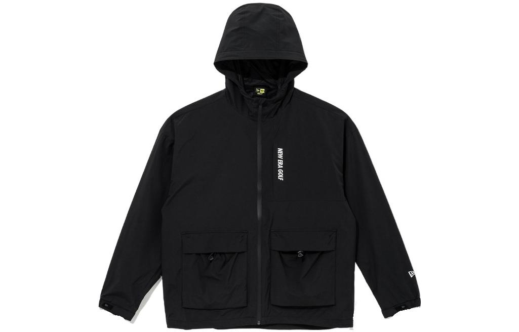 New Era Unisex Plain Waterproof Hooded Jacket - Black 13944744