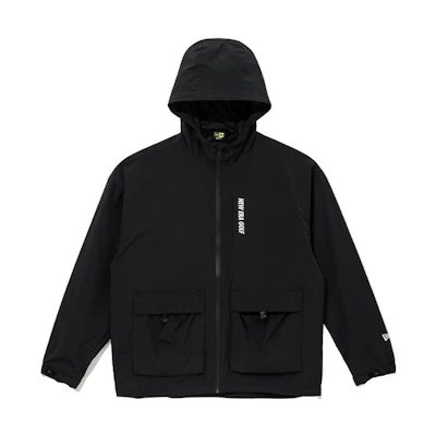 New Era Unisex Plain Waterproof Hooded Jacket - Black 13944744