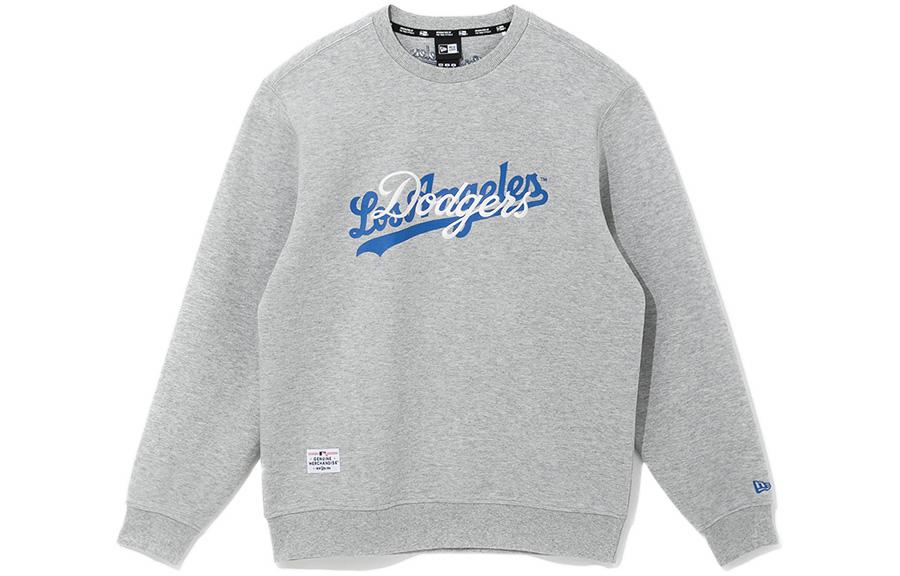New Era Unisex Pullover Letter Print Sweatshirt Grey 12715337