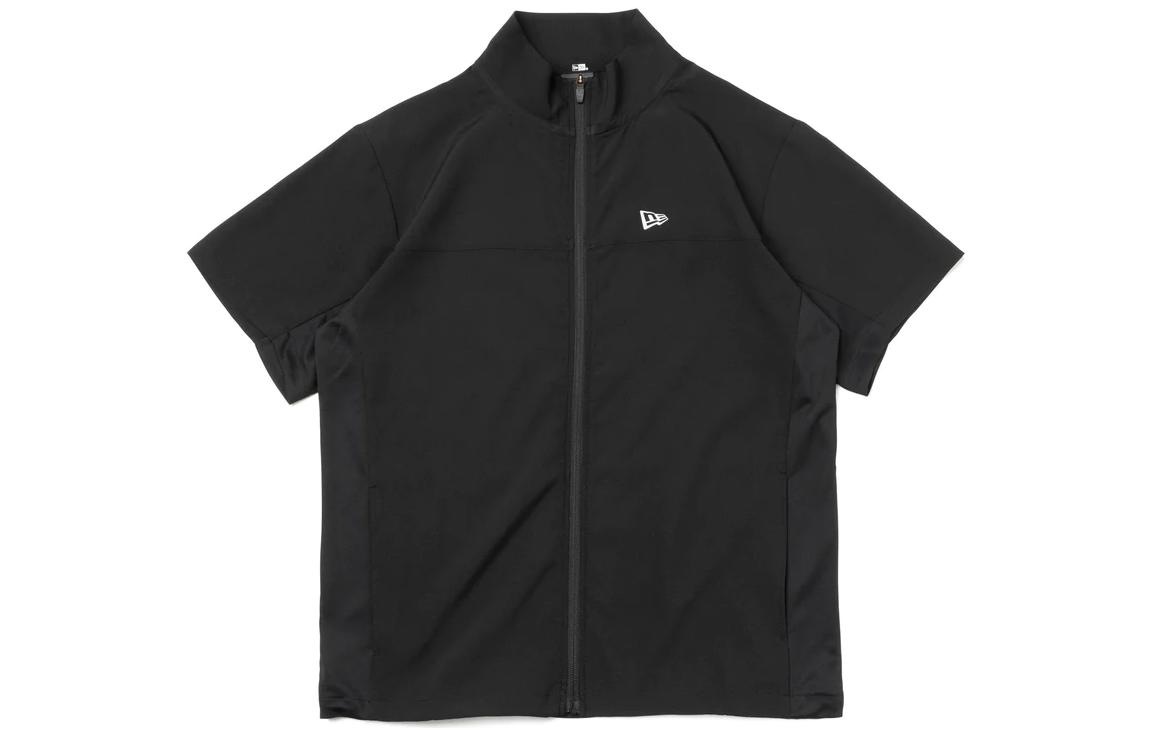 New Era Unisex Solid Black Zip-Up Short Sleeve Jacket 13264249