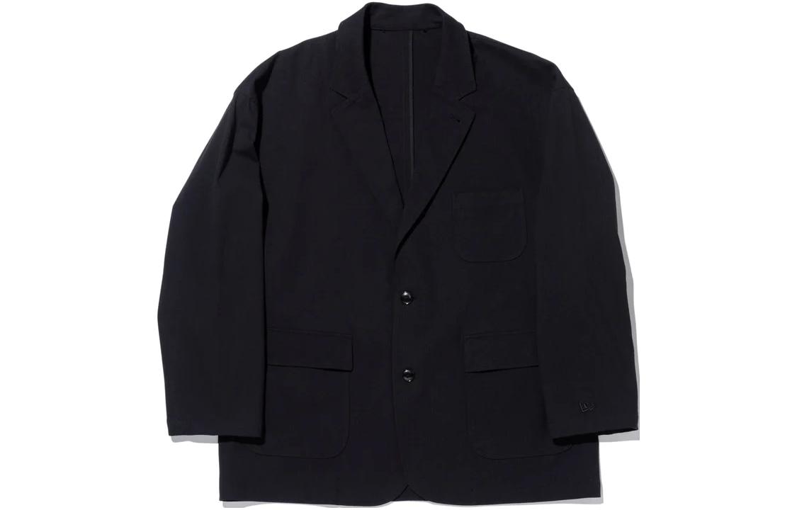 New Era Unisex Solid Button-Up Long-Sleeve Jacket Black 14322505