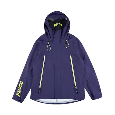 New Era Unisex Solid Color Hooded Woven Long Sleeve Jacket Deep Purple 12354361