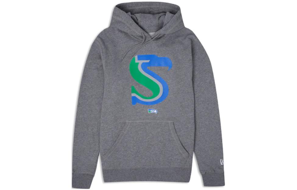 New Era Unisex Solid Color Pullover Hoodie - Gray 13821779