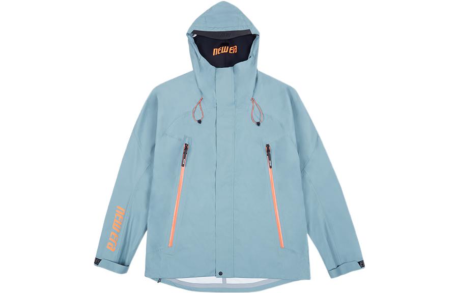 New Era Unisex Solid Color Woven Hoodie Jacket Light Aqua Blue 12354362