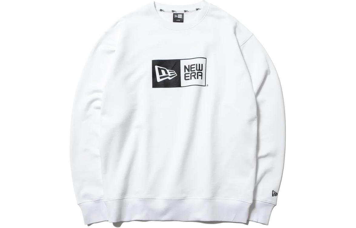 New Era Unisex Stretch Cotton Blend Oversized Crewneck Sweatshirt White 12542748