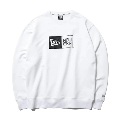 New Era Unisex Stretch Cotton Blend Oversized Crewneck Sweatshirt White 12542748